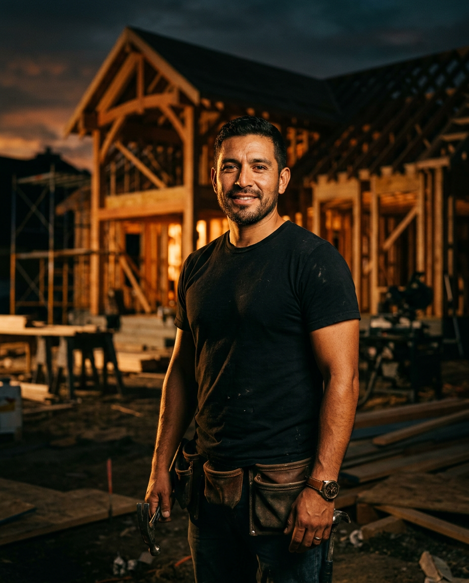 Miguel on a residential build site
